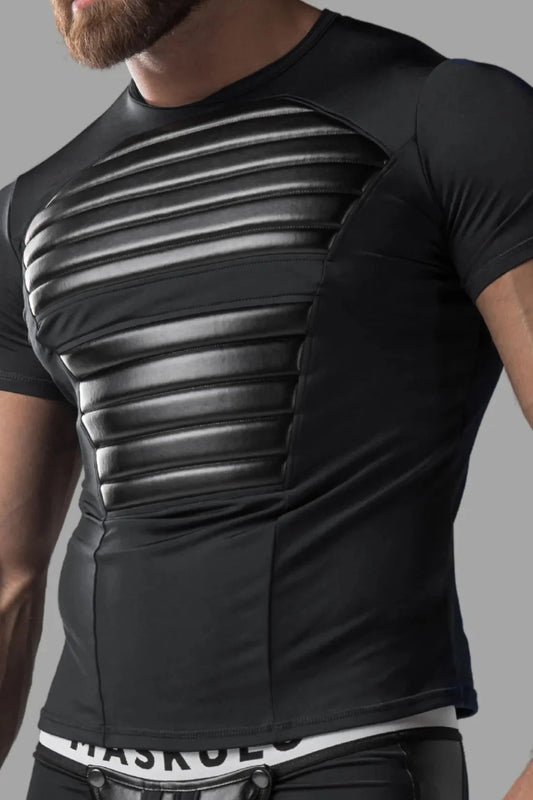 Armored. Men's T-Shirt. Spandex. Front Pads. Black - MTP104 - Y1 - www.fieldessential.click - Local store