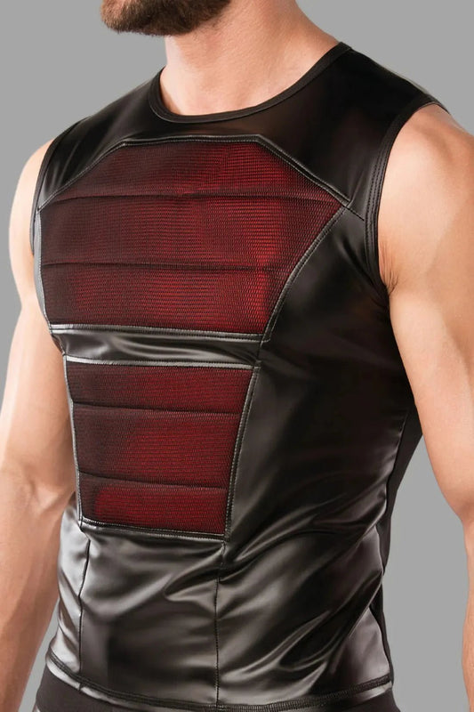 Armored. Color - Under. Men's Tank Top. Front Pads. Black and Red - MTP101 - Y1 - www.fieldessential.click - Local store