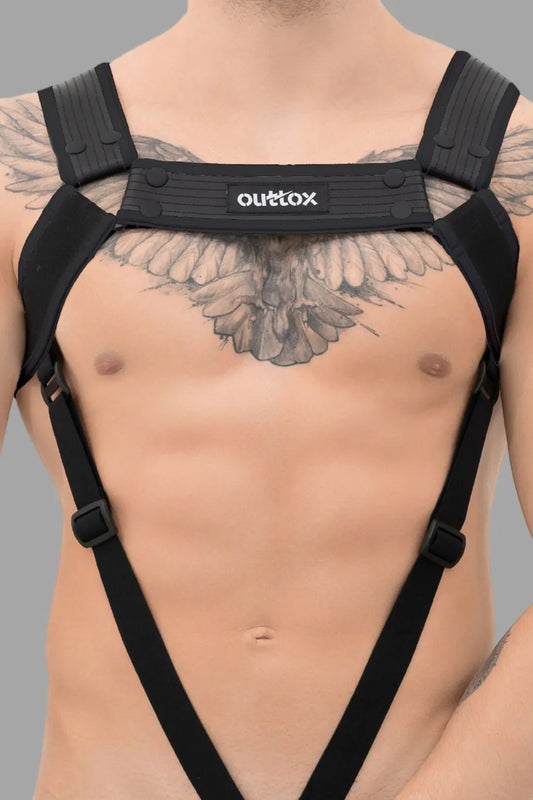 Outtox. Body Harness with Snaps. Black - XHR118 - Y5 - www.fieldessential.click - Local store